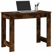 Desk, Smoked Oak, 100X45X75 Cm, Wood-Based Material