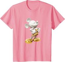 New Disney Gold Mickey Mouse Pose,Short Sleeve Fashion Casual T-Shirt S-4XL Four Seasons XXXL