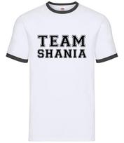 Team Shania - Mens Ringer - Love Music Tour Gig Pop Twain Styles Singer L