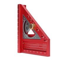 Aluminum Alloy Multi Angle Ruler Red and Gray Drawing Line Ruler Carpenter Square  Engineering