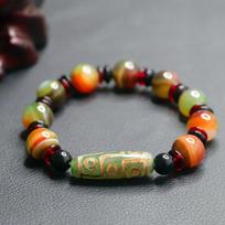 2026 Dzi Bead Agate Bracelet Original Jade Colors Ornament Factory Live Delivery S1122576 Multi size about 10mm