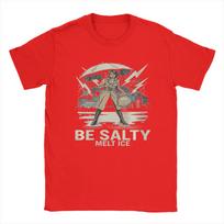 Be Salty Melt Ice Meme T Shirt Hip Hop T-Shirts Male Pure Cotton Round Neck Oversized Clothes Short Sleeves Streetwear Tops M