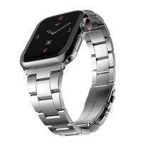 For Apple Watch straps For iWatch 8/7/6 Business Solid Metal Detachable Three-Bead Steel Strap for Cross-border Watch Band 42/44//45/46/49&38/40/41/42mm