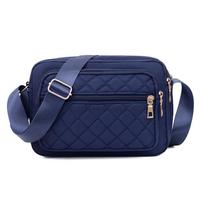Elegant Embroidered Nylon Crossbody Bag Lattice Woman Messenger Bag Middle Aged Shoulder Bag  Daily