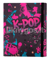 Aplankas su gumele K-POP, kartoninis, A4, 3 cm
