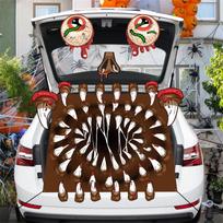 Decorations Kit - Halloween Car Decorations For SUV, Scary Witch Face Sticker Car Decor For Outdoor Garage Archway Door Wall Window Haunt One Size