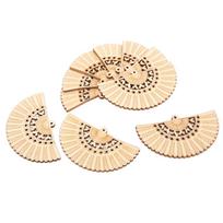 10Pcs Wood Earring Pendant Lightweight Durable Comfortable Elegant Simple Wooden Earring Blanks03