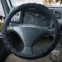 Juodi PU odiniai vairo dangteliai autobuso sunkvežimiui 36 38 40 42 45 47 50 cm skersmens automatinis vairo dangtis 36CM