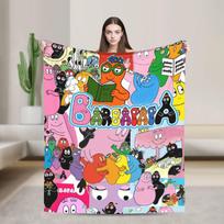 Minkštas pledas Kempingas Barbapapa Barbamama Šeimos Patalynė Antklodės Flanelinė Patalynės Užtiesalas Sofai Lova Raštas Sofos Lova Dangalas 30x40in