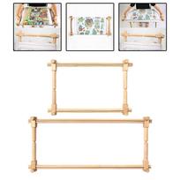 Wooden Embroidery Scroll Frame Adjustable Holder Cross Stitch Hoop Set for Beginners and Adults Embroidery Supplies 68cmx43.3cm