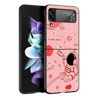Z Flip 4 Phone Case for Samsung Galaxy Z Flip 3 5G ZFlip3 Flip3 zflip Flip4 Black Hard Cover Cute Space Astronaut Cartoon Shell Galaxy Z Flip