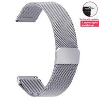 Milanese Magnet Steel strap 12mm 14mm 16mm 18mm Metal Magnetic Watch Strap for DW  Longines Casio Tissot Huawei  Garmin Samsung 14mm-width sidabras