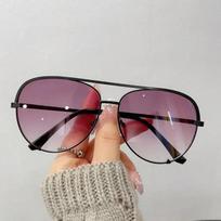 New Fashion Brand Designer Ladies Pilot Sunglasses Women Men Goggle Gradient Sun Glasses For Female Mirror Shades UV400 juoda pilka spalva