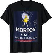 Morton Salt Girl with Umbrella Unisex 100% Cotton T-shirt Mens Tees Top S
