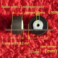 13,5/14,1x8x6,7x2mm Guminis prispaudimo volelis kasetinio magnetofono mechanizmui
