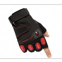 Half-finger gloves for men, summer cycling, racing, bicycle, tactical combat, military fans, fighting protection, non-slip One size fits all red