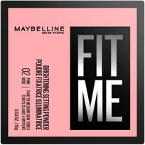 Biri pudra Maybelline Fit Me Brightening Setting, rožinė sp., 02 pink rose, 15 g