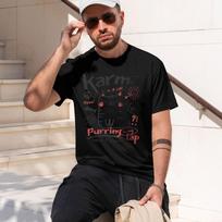 2026 New Model Japanese Tshirt Organic Relaxed Fit Handpainted Kitten Graphic Tee For Adults Kawaii Style Unisex Clothing Graph S