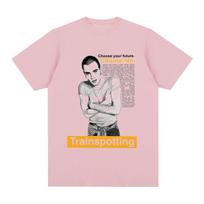 Trainspotting Pasirinkk Gyvenimą Dizainas Britų populiarus Vintažiniai Marškinėliai Medvilniniai Vyriški Marškinėliai Nauji Marškinėliai Moteriški Viršutiniai S rožinė