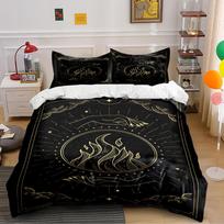 Mystical Hand and Flame Design Bedding Set Bedding set (1 duvet cover, 2 pillowcases, duvet not included) 135x200cm