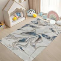 Turquoise and Gold Marble Texture Rug Non-Slip Living Room Bedroom Retro Home Decoration Mats  Rugs for Bedroom  Area Rug 50cm x 80cm