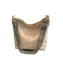 Zipper PU Leather Tote Bag Large Capacity Bucket Bag Portable Vintage Shoulder Bag  Shopping