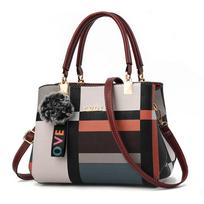 Fashion Patchwork Women Shoulder Bag Ladies Leather Crossbody Bag Messenger Bags Handbag Buckets Large Capaci… More