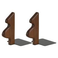 Wood And Metal Bookends Festive Tree Shape Adjustable Shelf For Bookshelf Storage Decoration 1