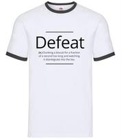 Defeat Definition - Mens Ringer - Biscuits Biscuit Funny Tea Cup Of Cuppa XXL