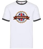 Made In BRIERFIELD - Mens Ringer - Town City Village Born Love Live XXL