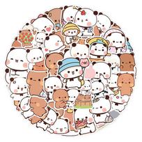 10/30/50/100pcs Kawaii Bubu and Dudu Cartoon Stickers Cute Bear Couple Anime Decals Skateboard Diary Laptop Phone Sticker Decor