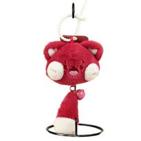 Delicate Long Tail Cat Keychain PP Cotton with Bell Cat Keyring Cartoon Cute Cat Pendant Christmas Gift