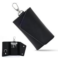 Portable Leather Keychain Men Women Housekeeper Key Holder Organizer Pouch Cow Split Car Key Wallet Key Case Mini Card Bag