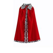 Red Velvet Halloween King Cloak 80/90/130/150cm Boys Royal Prince Cape  for Parent-child Activity 90cm-red