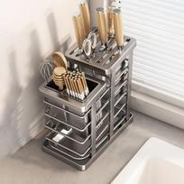 Carbon Steel Cutlery Holder Detachable Chopstick Tube Chopstick Cage  for Kitchen
