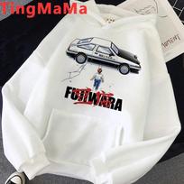 Karšti japonų anime Initial D Megztiniai Unisex Kawaii Animaciniai filmai Harajuku Žiemos Šilti Unisex Viršutiniai Gatvės Apranga Madingi Megztiniai Vyriški Unisex L