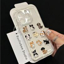 Adorable Puppy Expression Case for Apple 15/14/13/12/11/PRO/PROMAX/XSMAX/XR/X 11 Pro white