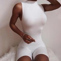 Women'S New Jumpsuit Sexy Slim Fit Sleeveless Tight Fitting Explosive Style Waist Cinching And Hip Lifting Jumpsuit Shorts S