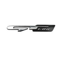 Automobilio 3D Metalinis GT Line Logotipo Lipdukai Galinės Bagažinės Emblema Lipdukai 307 308 Renault Rio K3 K5 Ceed Sportage black
