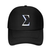 Sigma Greek Letter Symbol Chrome Carbon Style Baseball Cap fishing hat Hood Luxury man cap party Hat Mens Hats Womens