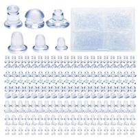 Silicone Earring Backs Clear Earring Backings with Box Earring Safety Back Pads Backstops Stopper 600PCS/300 Pairs 1