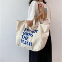 Large Canvas Bag Women Shoulder Handbag Female Letters Reusable Shopping Ladies Grocery Designer Tote Bag Eco Friendly Bolsas