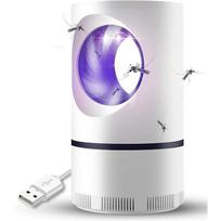 UV šviesos uodų gaudyklės lempa - Bioninė uodų gaudyklė su tyliu ventiliatoriumi ir USB įkrovimu, saugus patalpų vabzdžių naikintuvas miegamajam, namų naudojimui, tinkamas balta