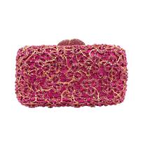 bag banquet hollow flower diamond clutch Stone clutch