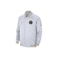 Nike Denver Nuggets Showtime NBA Full-Zip Jacket Logo Baseball Collar Fitted Jacket Men Jacket White FZ1593-100 M white