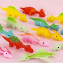 5-20Pcs Colorful Finger Catapult Dinosaur Games Kids Birthday Shower Favor Giveaway Christmas Carnival Party Gifts 5PCS Color Random