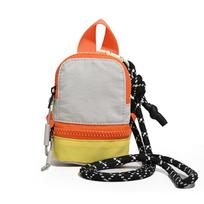 Colorful Mini Backpack Coin Purse Color-blocked Bag Shape Wallet All-match Canvas Coin Bag  Outdoor Style 5