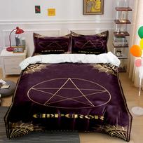 Luxury Emperor Pentagram Bedding Set Bedding set (1 duvet cover, 2 pillowcases, duvet not included) 135x200cm