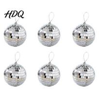 Decorative Mini Disco Balls for Window 6 Pcs Silver Balls Hanging Mirror Ball Ornaments Reflective Shiny Decor Wedding Reception Decoration 4cm 6pcs gray