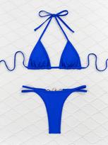 New Women'S Swimwear Crystal Diamond Triangle Bag Thong Beach Bikini European And American Swimsuit S